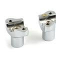 OEM type style risers, threaded. 2" rise. Chrome