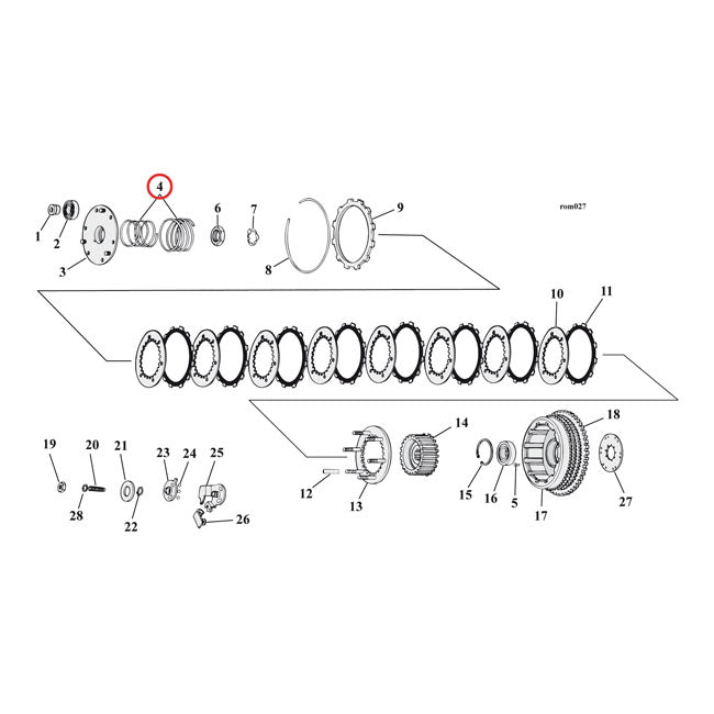 MCS, clutch spring set — 71-E84 XL Sportster (NU)