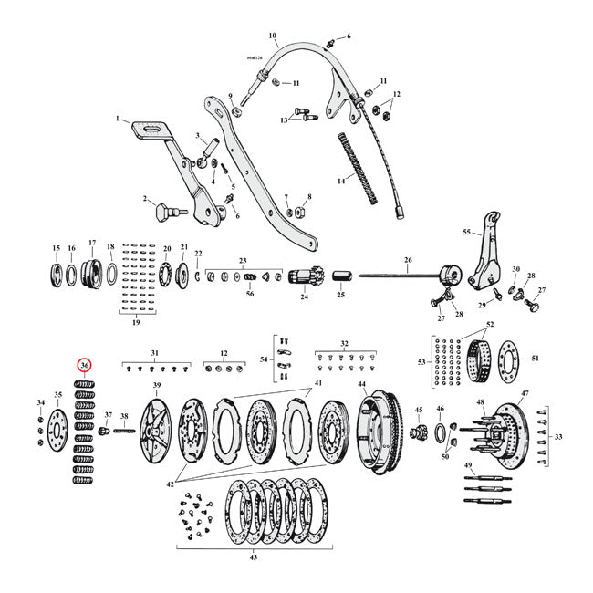 Barnett, clutch spring set 41-67
