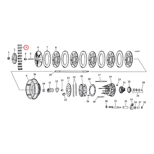 Barnett, clutch spring set 41-67