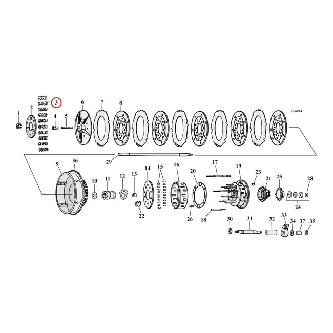 Barnett, clutch spring set. Heavy Duty — 68-E84 Big Twin (NU)