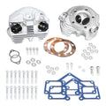 S&S, Shovel cylinder head kit. STD bore. Natural — 66-E78 Big Twin with O-ring style heads (NU)