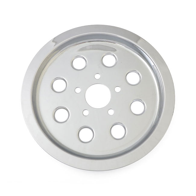 Pulley cover, holes (65t) — 82-99 Big Twin; TC. With 65T OEM style wheel pulley (NU)