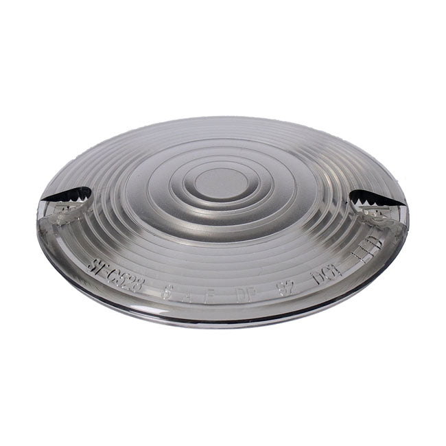 Replacement turn signal lens. flat lens. Smoke — 86-23 H-D with screw mounted flat lens turn signals (NU)