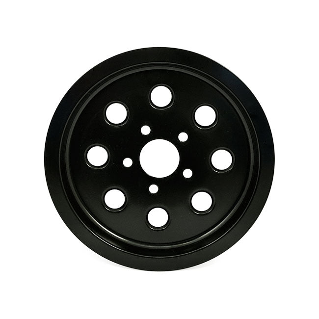 Pulley cover, holes (65t) — 82-99 Big Twin; Twin Cam (NU) (with 65t OEM wheel pully)