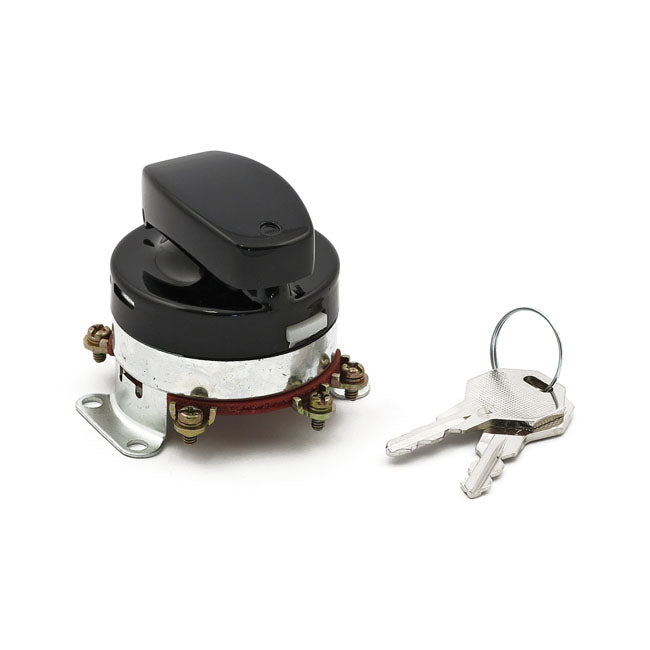 FL style ignition switch, ''electronic''. flat key. Black