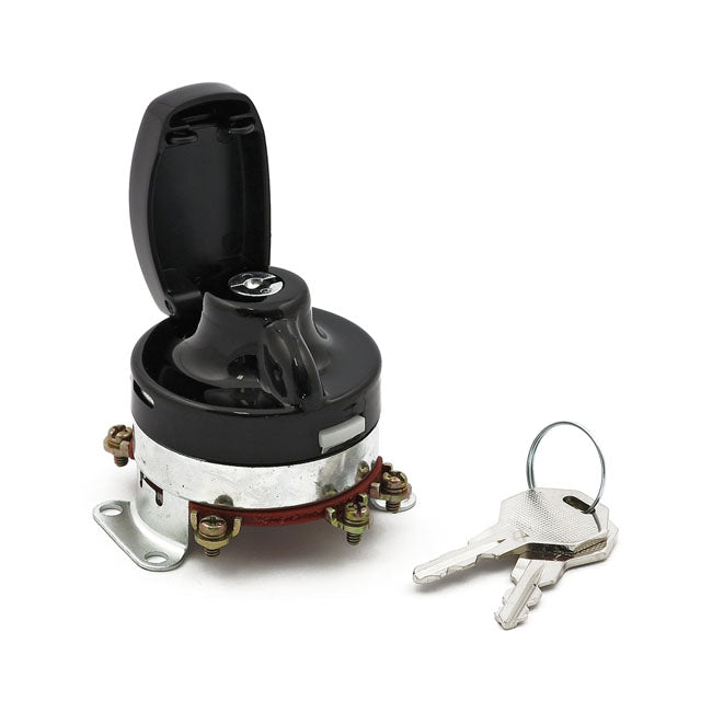 FL style ignition switch, ''electronic''. flat key. Black