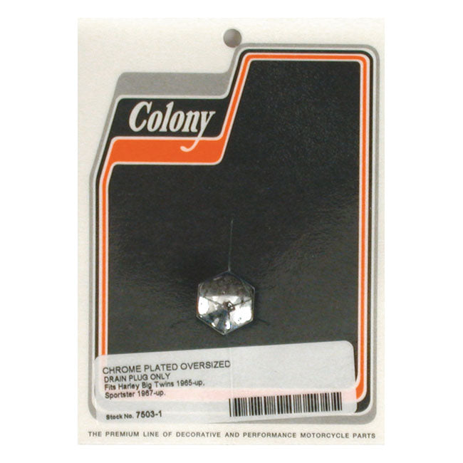 Colony, oversized drain plug, Domed Hex. Chrome
