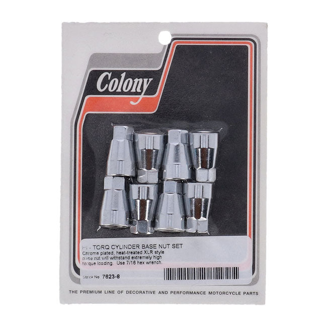 Colony cyl base nut kit, high-torque — 52-85 K; XL Sportster; 45" Flatheads (NU)