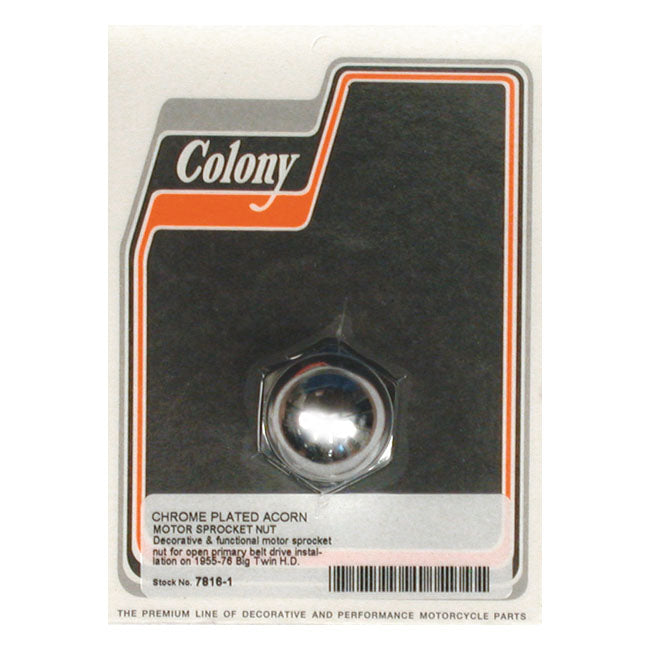 Colony acorn motor sprocket nut — 55-06 Big Twin (NU) (Excl. 2006 Dyna)