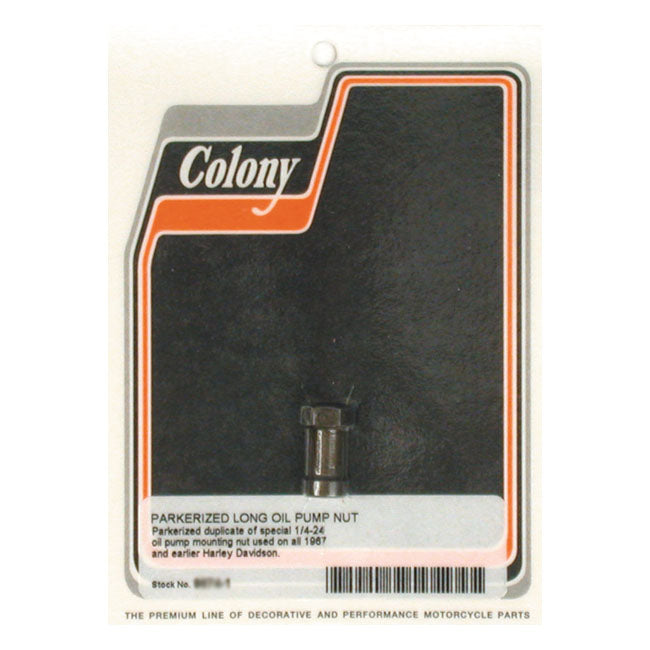 Colony oil pump nut, early style — 36-67 Big Twin OHV (NU)