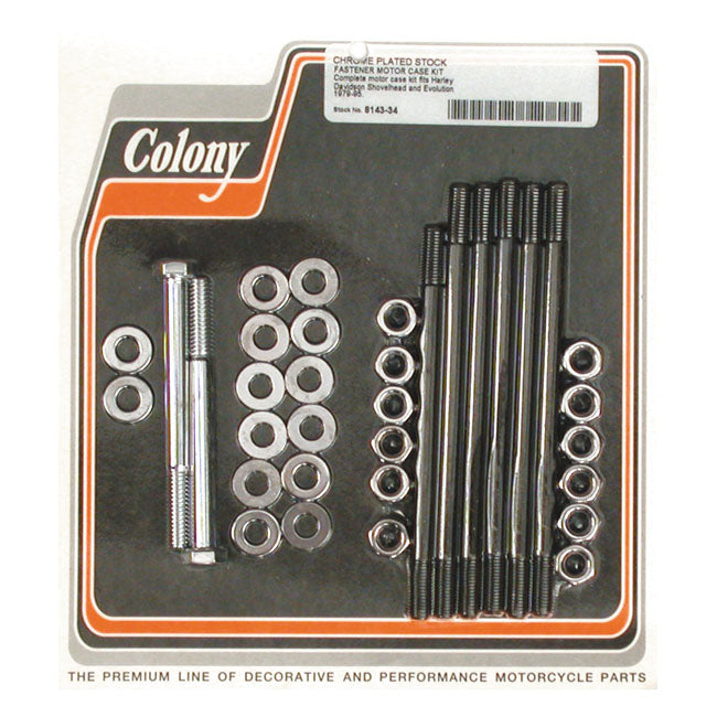 Colony crankcase bolt kit — 79-95 Big Twin (NU)