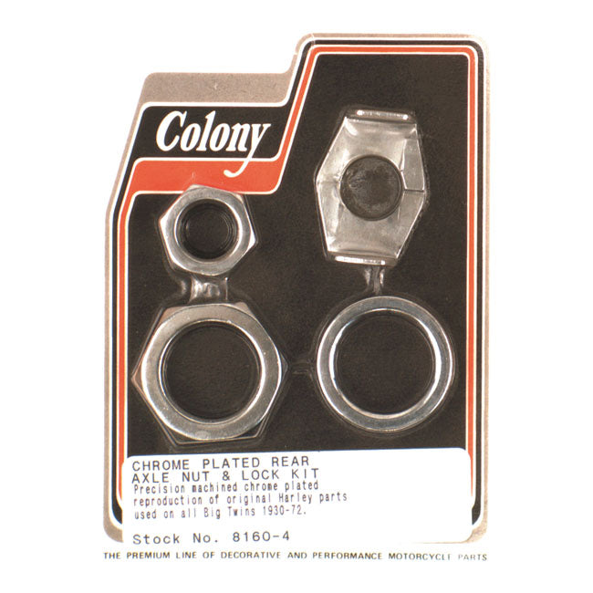 Colony axle nut and lock kit