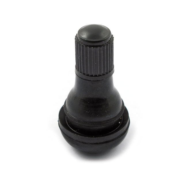 Press-in tubeless valve stem. plastic black cap — MOST TOURING MODELS & V-ROD