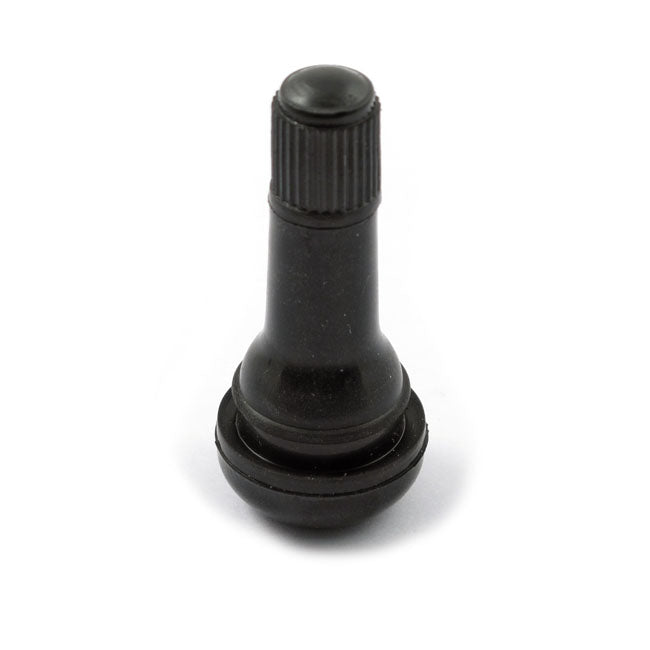 Press-in tubeless valve stem. plastic black cap — MOST TOURING MODELS & V-ROD