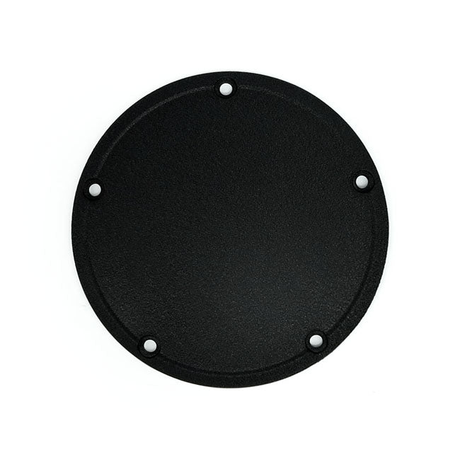 Derby cover, OEM style Domed. Black wrinkle — 99-17 Dyna; 99-18 Softail (Excl. 2018 FLSB); 99-15 FLT/Touring; Trike (Excl. 2015 FLHTCUL; FLHTKL) (NU)