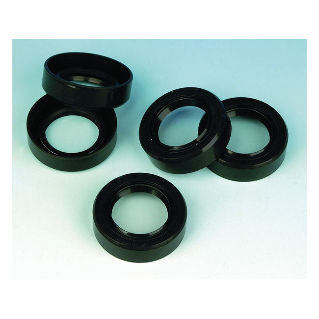James, swingarm/wheel seal. Rubber OD — Laced wheel rear: 73-83 FL; FX; FXR; 79-83 XL Sportster (NU). Laced wheel front: 80-83 FL; FXWG (NU). Cast wheel FR&RR: 80-84 FL; 82-84 FLT/Touring (NU). 58-72 FL; FX: Swingarm (NU)