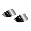 Smooth turn signal visor set. Chrome — 66-85 FL models (NU)