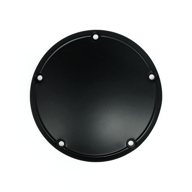 Derby cover, OEM style Domed. Matte black — 99-17 Dyna; 99-18 Softail (Excl. 2018 FLSB); 99-15 FLT/Touring; Trike (Excl. 2015 FLHTCUL; FLHTKL) (NU)