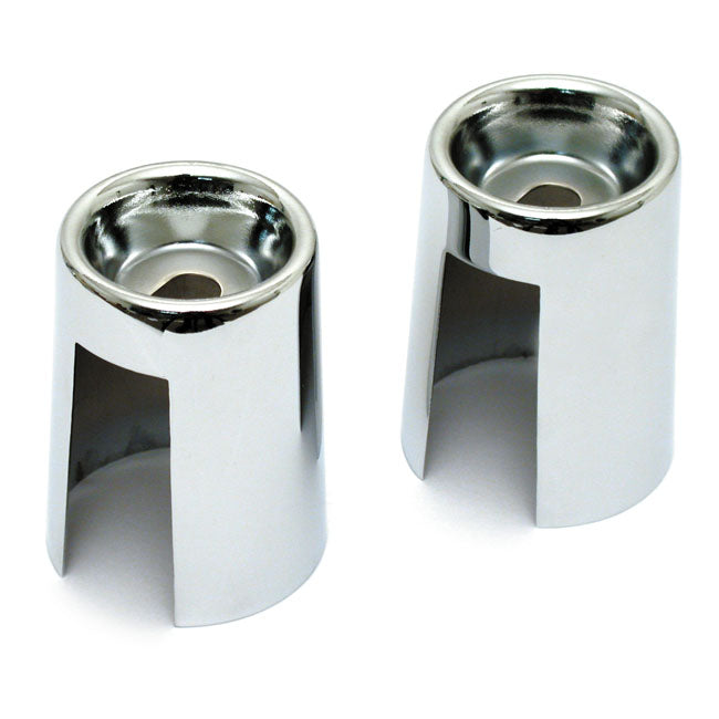 Shock stud cover kit. Chrome — 65-74 XL Sportster; L70-84 FL; 71-86 FX; FXWG (NU)