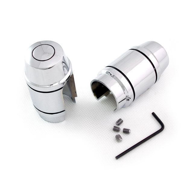 Shock stud cover kit. Chrome — 91-99 Dyna (NU)