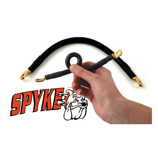 Spyke, battery cable set. Gold plated — 89-99 FXST; FLST (NU)