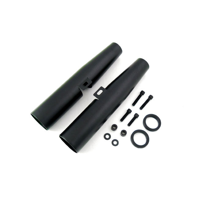 MCS, fork shrouds for 39mm forks. Black — 04-15 XL Sportster (Excl. XL1200X/XS Forty Eight; 07-12 XL1200N Nightster) (NU)