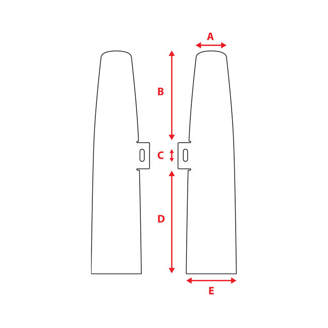 MCS, fork shrouds for 39mm forks. Chrome