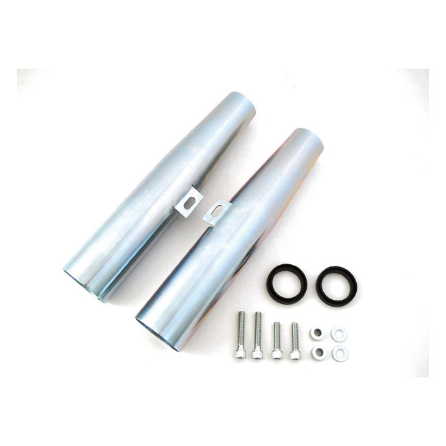 MCS, fork shrouds for 39mm forks. Zinc — 04-15 XL Sportster (Excl. XL1200X/XS Forty Eight; 07-12 XL1200N Nightster) (NU)