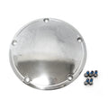 Derby cover, OEM style Domed. Polished — 99-17 Dyna; 99-18 Softail (Excl. 2018 FLSB); 99-15 FLT/Touring; Trike (Excl. 2015 FLHTCUL; FLHTKL) (NU)