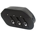 MCS, reinforced rigid leather saddlebag set. 22 liter