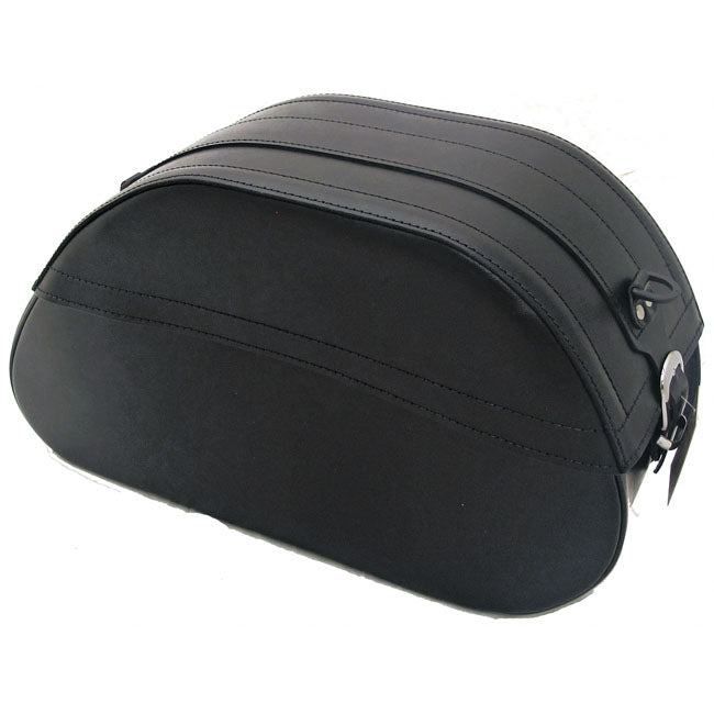 MCS, reinforced rigid leather saddlebag set. 32 liter — Universal