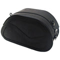 MCS, reinforced rigid leather saddlebag set. BW. 33 liter