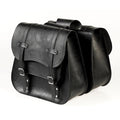 MCS, reinforced rigid leather saddlebag set. Throw-over