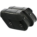 MCS, reinforced rigid leather saddlebag set. 17 liter