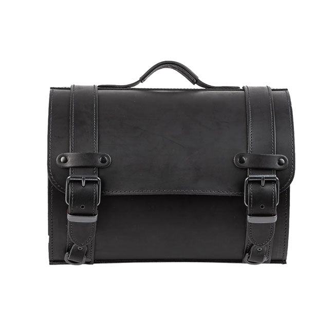 MCS, motorcycle leather suitcase. 26 liter. Black
