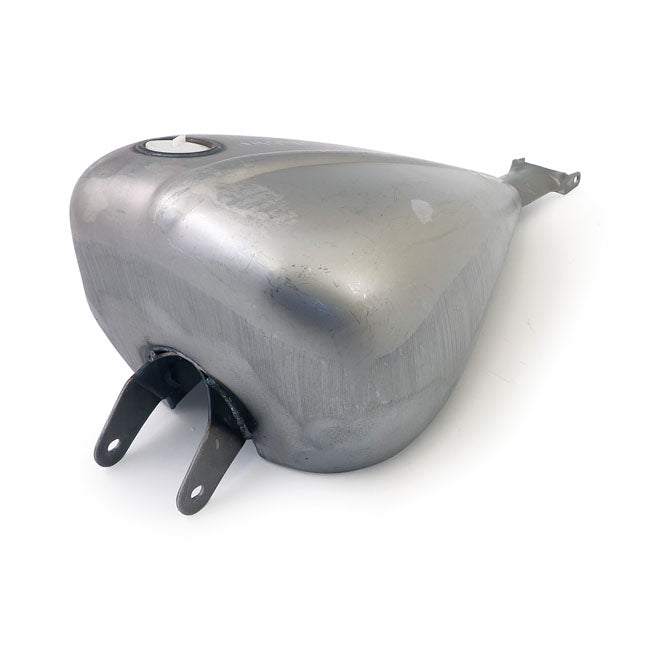 Amen style ribbed gas tank, 2.35 gallon — 07-22 XL Sportster fuel injected models (NU)