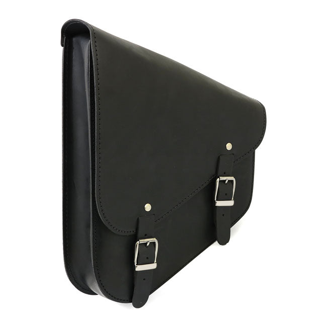 MCS, full leather swing arm bag left, 9 liter. Black — 84-17 Softail (NU)