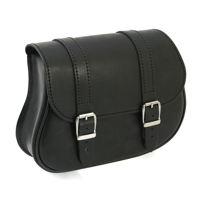 MCS, leather swing arm bag, 5 liter. Black