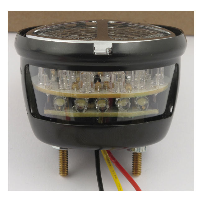 Stop LED taillight. Black. Clear lens