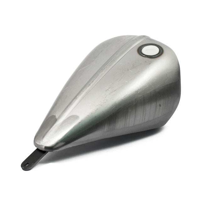 Amen style ribbed gas tank, 2.35 gallon — 00-05 Softail (NU) carburetor models