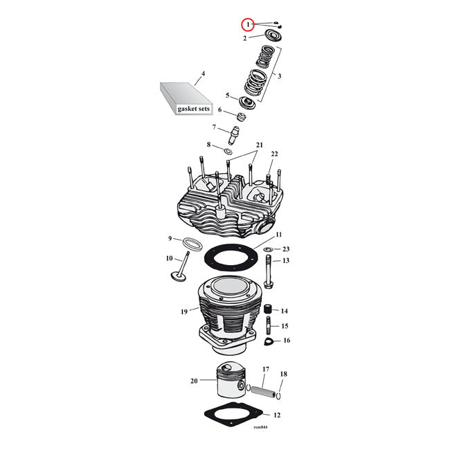 Valve key set — 36-47 Knucklehead; 48-65 Panhead; 66-84 Shovelhead (NU)