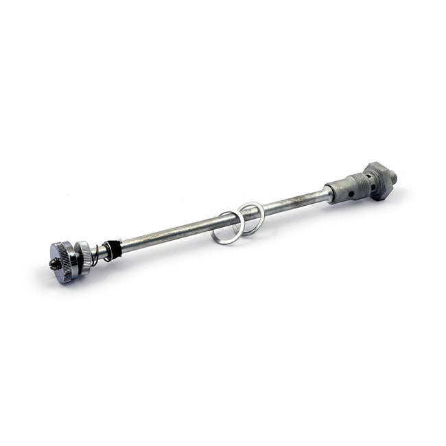 Early style gas valve set. Chrome knob — 40-49 EL; UL; FL Big Twin (NU)