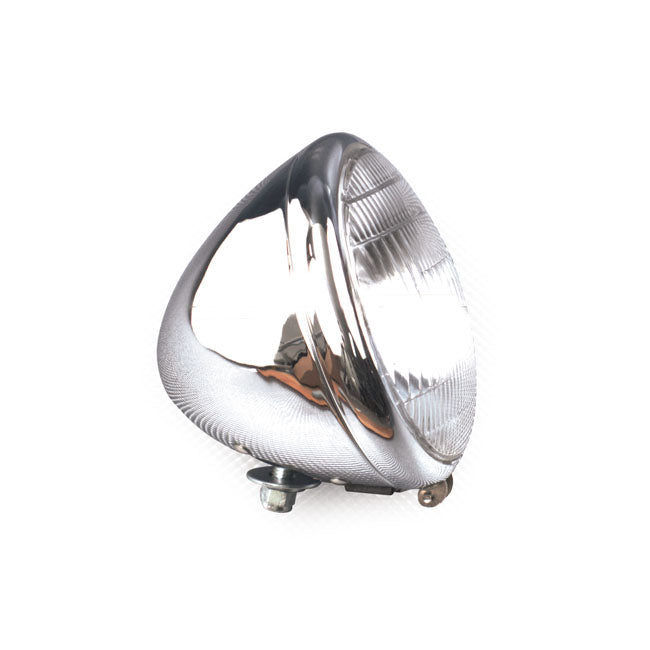 6-1/2" springer headlamp assembly. 6v. Chrome