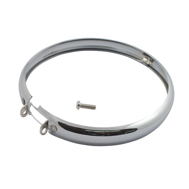 Replacement springer headlamp trim ring. Chrome