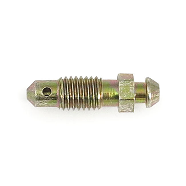 Brake bleeder screws, 1/4" — Rear: 58-62 Big Twin wheel CYL; 72-79 FL; 71-77 FX CALIPERS; front: 72-79 FL; 73-77 FX; XL Sportster (NU) ; all Harrison calipers