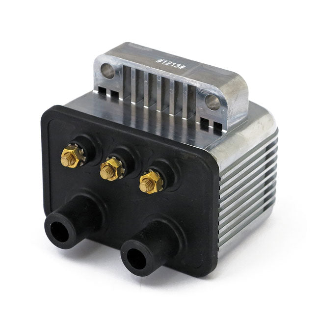 Mini single fire coil. 12v, 3 ohm. Chrome