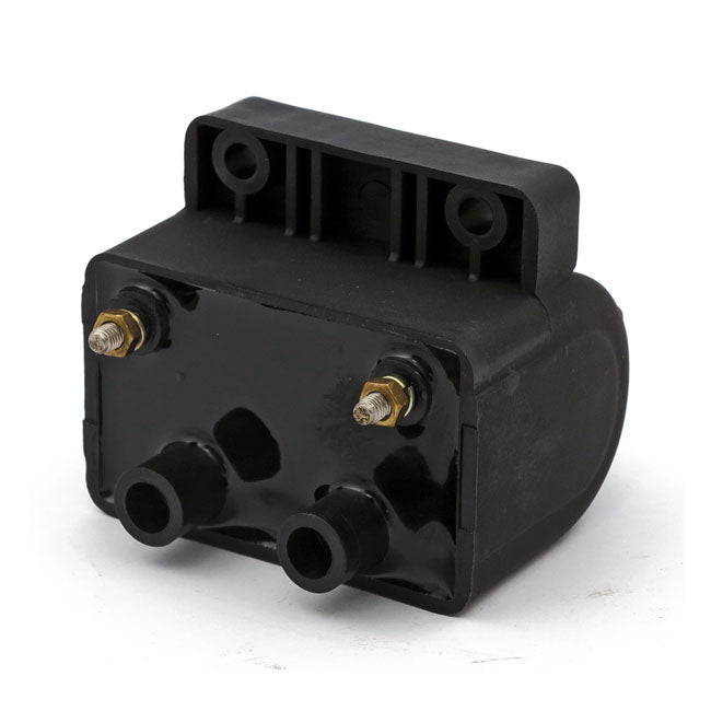 OEM style ignition coil. 12v, 3 ohm. Black