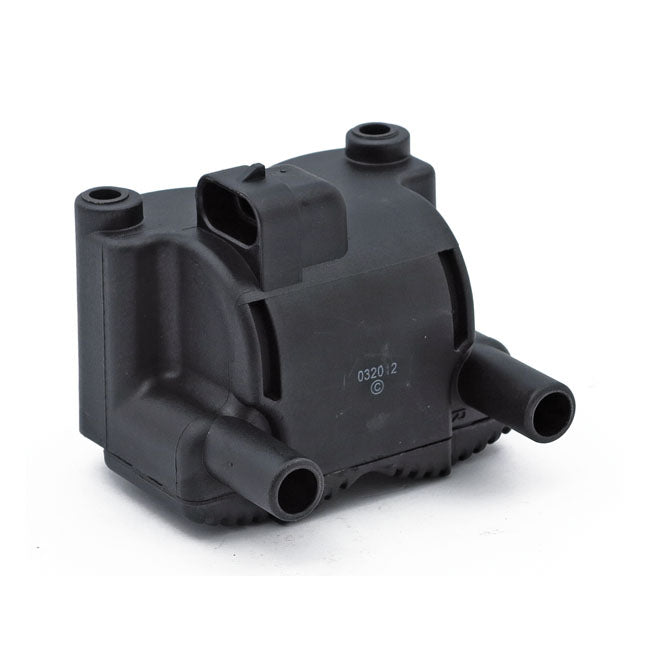Ignition coil, OEM style single fire. Fuel injected models — 01-06 Softail; 14-16 FLS/S; 02-07 FLT/Touring; 04-11 Dyna. (NU)