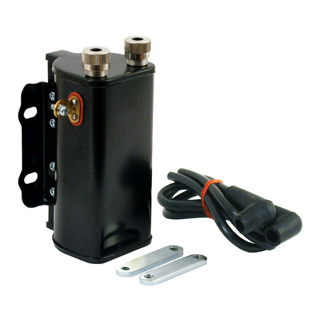 OEM style early 12-volt coil & cable kit, black — 30-47 Big Twin; 30-52 45" Flathead; 53-54 Servi-Cars (NU). With a 12 volt electrical system (NU)